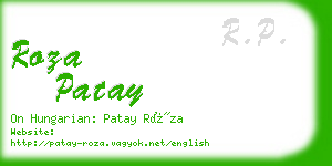 roza patay business card